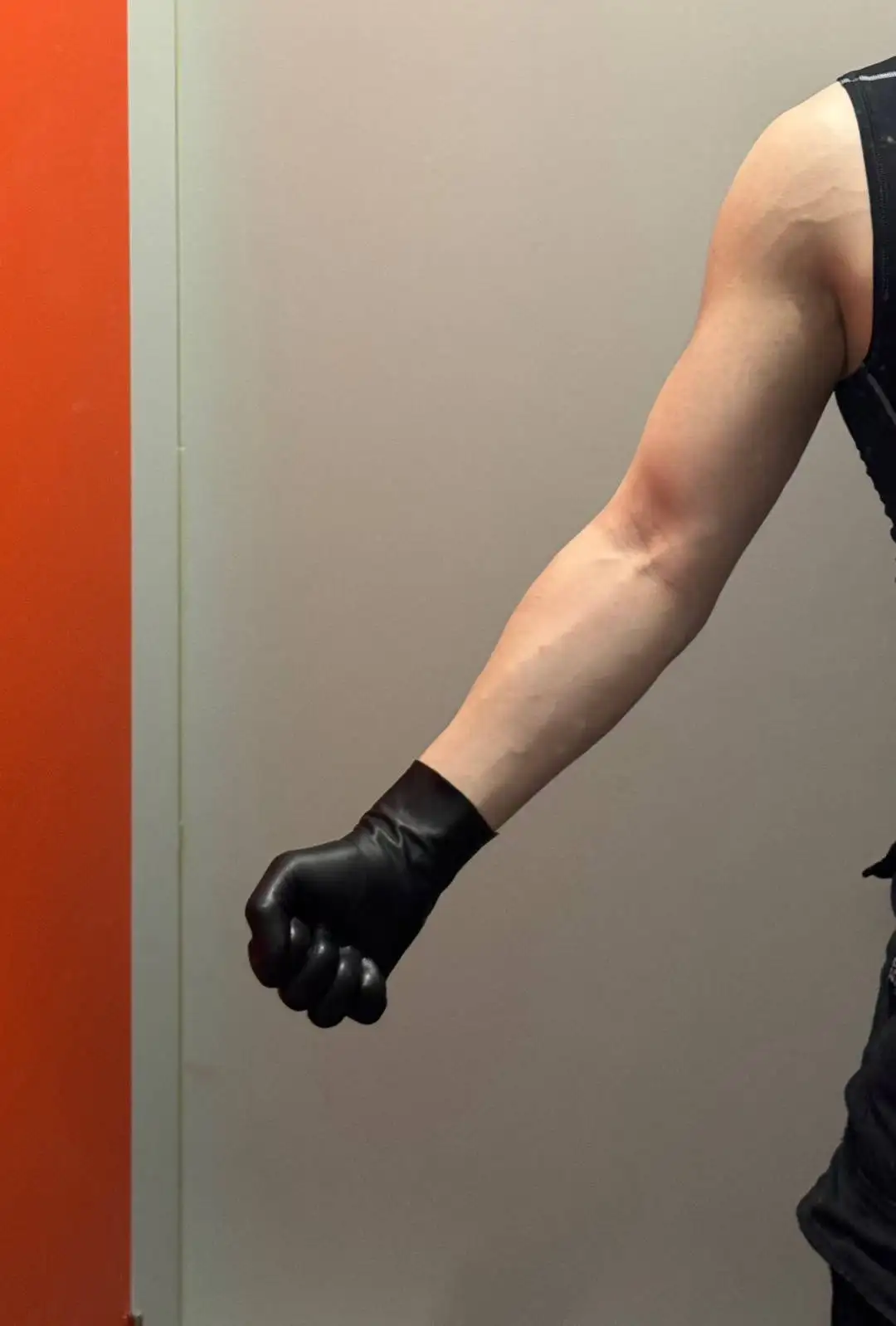 Men's Luxury Long Leather Gloves 30cm Unlined Soft Thin Fitted Gloves for Elegant Fashion