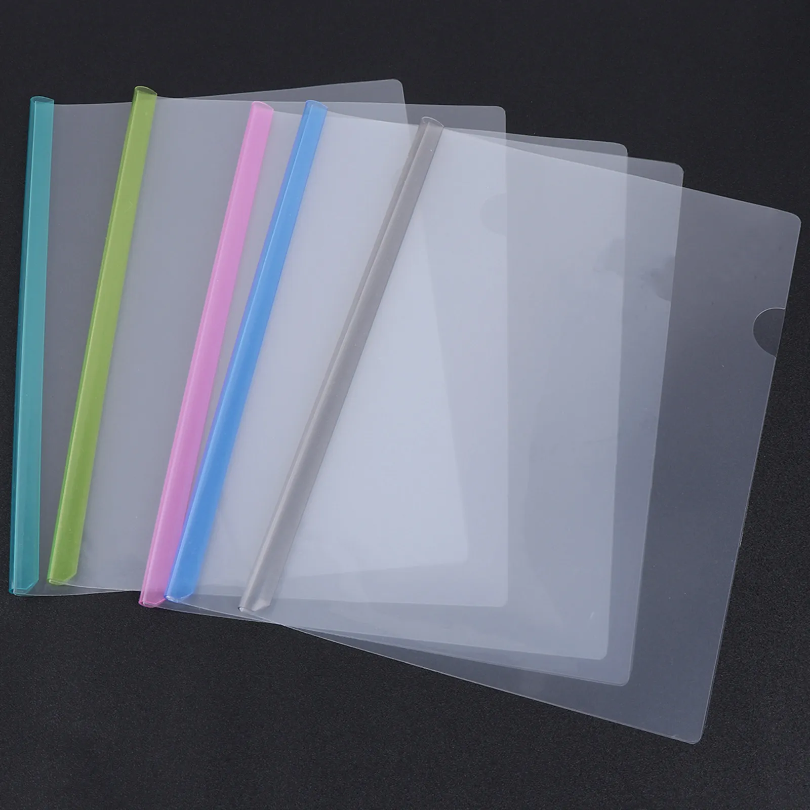 

10Pcs Colorful Sliding Bar File Folders A4 Size Non-Slip Locking Report Binder for School Office Home Organization Files