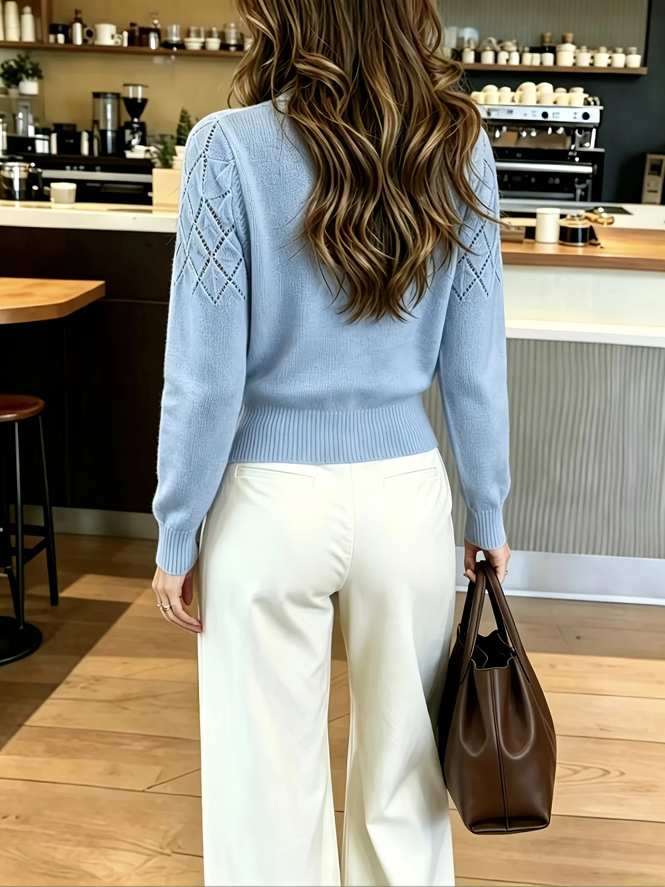 New Early Autumn Women's Cotton Knit Base Sweater, Plus Size & Oversized Thin Fleece Lined Top