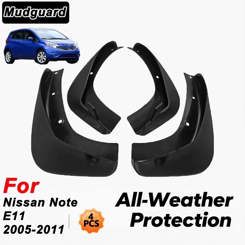 

For Nissan Note E11 2005-2011 2009 2006 Automotive Tire Mudguard Waterproof Prevent Mud Splashing Car Mud Flaps 4pcs Accessories