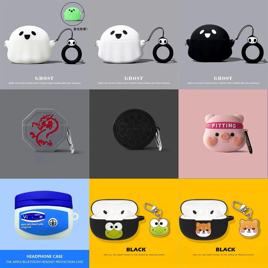 For Bose Ultra Open Earbuds Case  Cartoon Silicone Soft Shell 2024 Bose Ultra Open With Keychain Silicone Protect Cases