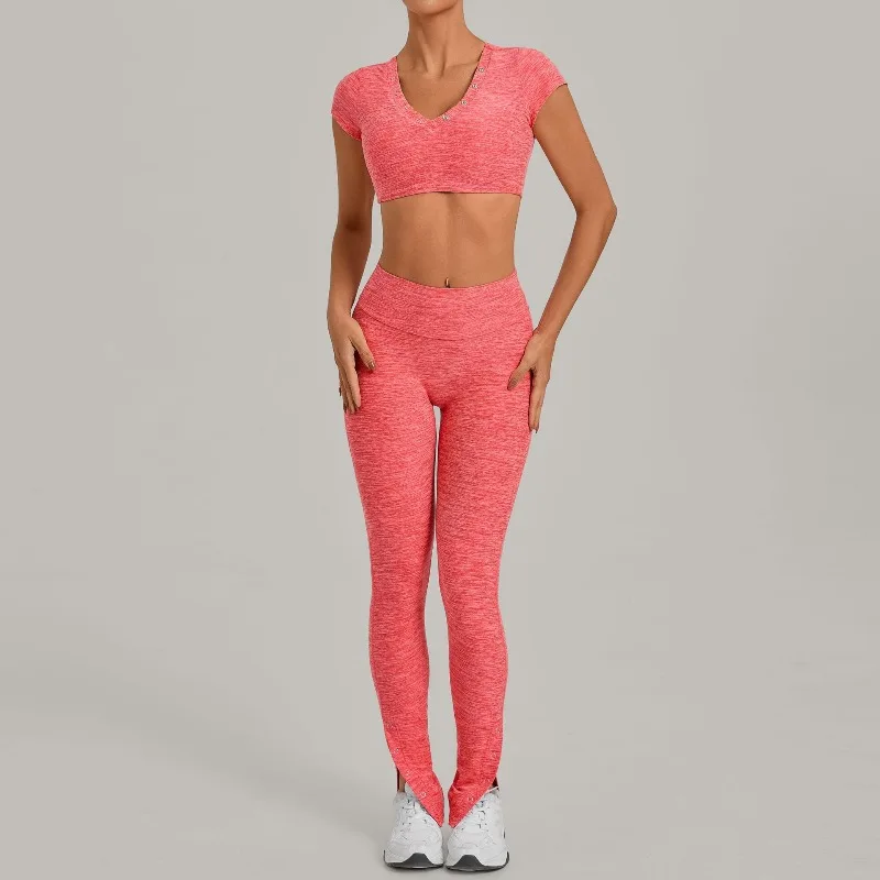 

Женские бесшовные комплекты для йоги: спортивные топы без рукавов и брюки с высокой талией для фитнеса, бега и тренировок