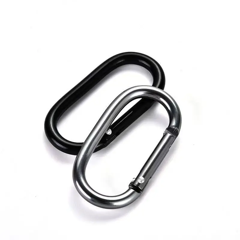 5 Stück/10 Stück/20 Stück ovaler Schnellhaken-Schlüsselanhänger aus Aluminiumlegierung für Rucksack, Wasserflasche, Camping, Wandern – Karabiner – Detail 3