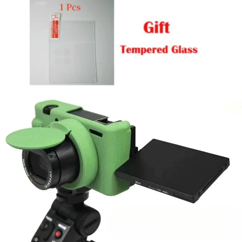 

Photography Bag ,For Sony ZV-1 Accessories Camera Bag Protective Cover Silicone Case zv1 + free tempered film