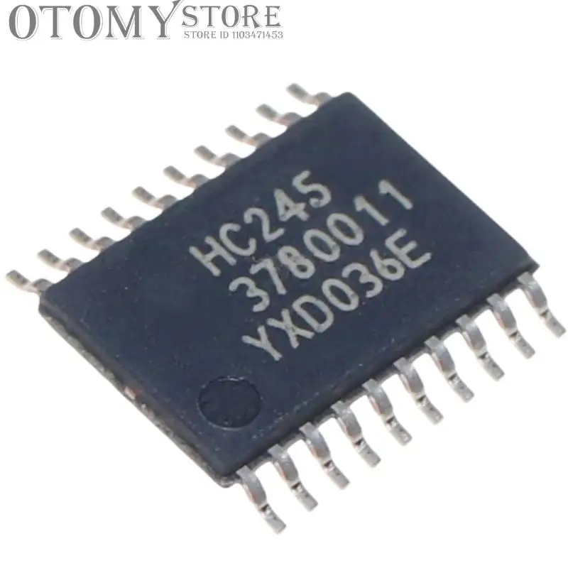 10PCS  74HC245PW TSSOP-20 74HC245 TSSOP20 HC245 8 Bit Two Way Bus Transceiver SMD Logic Integrated Circuit Electronic Parts
