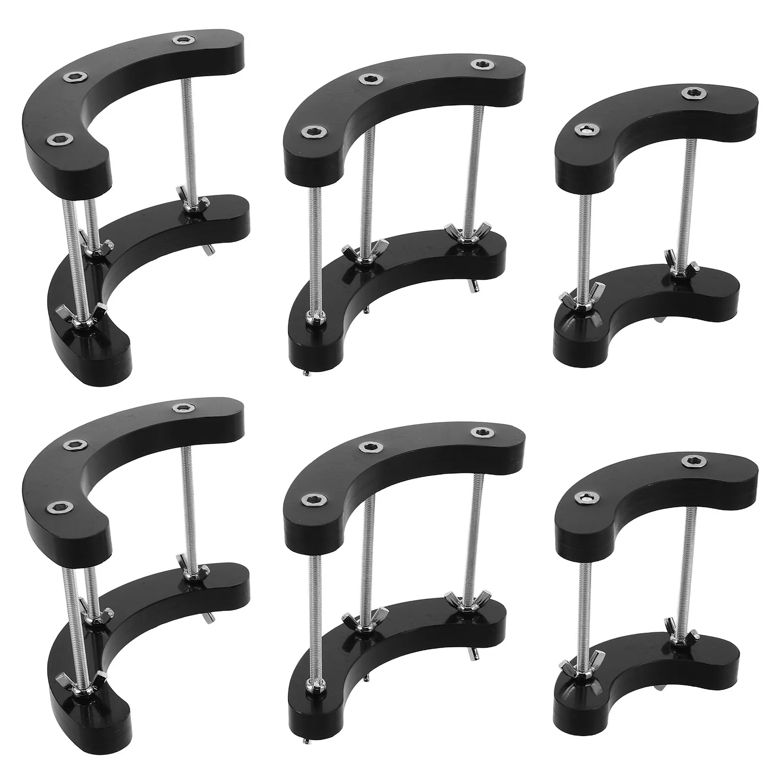 6Pcs Professional Luthier Clamp Set for Violin Body Assembly Full Size Plate Closing Tool with Special Padding Violin Making