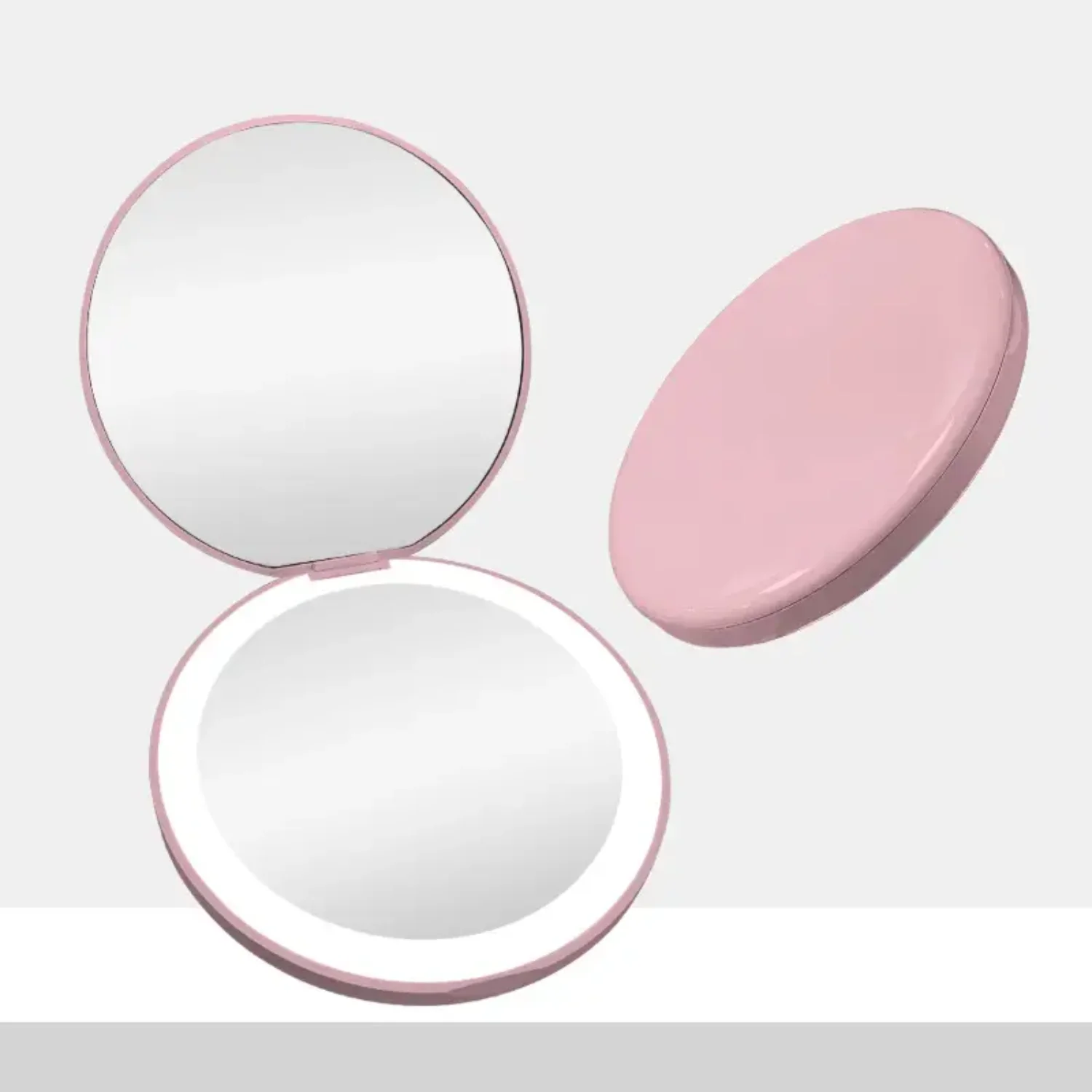 مرآة مكياج للسفر مضاءة بإضاءة LED من الجيل الثالث، مرآة مستحضرات تجميل مضيئة، تصميم محمول قابل للطي، جمال محمول على الوجهين M