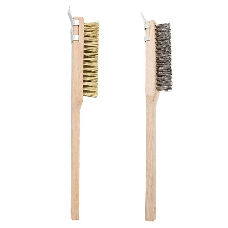 

Pizza Oven Accessories Cleaning Brush with Long Handle Pizza Peel Stone Palmyra Cleaning Brush Kitchen Pizza Oven Accessories