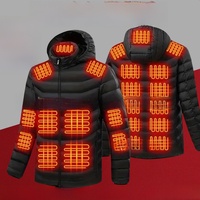 Four-Control Heating Cotton Jacket Large Area Heating Outdoor Wear Cross-Border Popular Warm Winter Coat for Men Casual Style