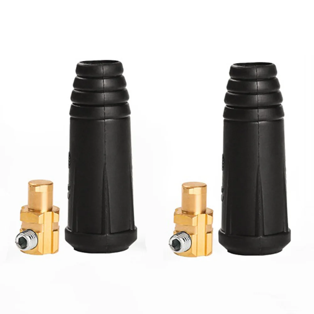 

DKJ35 50 Welder Quick Fitting Male Cable Connector 2PCS for Electric For Welding Machines Rated 315A with Rubber Brass Material