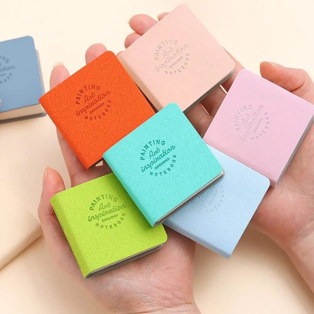 3pcs Retro Notebook Portable Student Notepad School Office Stationery Simple Solid Color Sketchbook Blank Notebook Scratch Pad