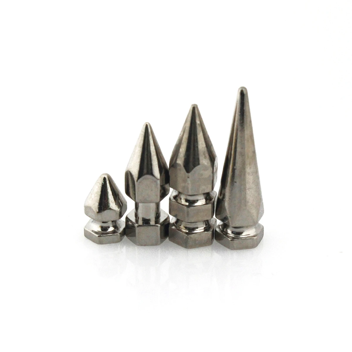 10pcs Solid Metal Screwback Cone Studs Bullet Spikes Punk Rivets for Leather Craft Bag Garmet Shoes Decor Pet Collar Anti-bite