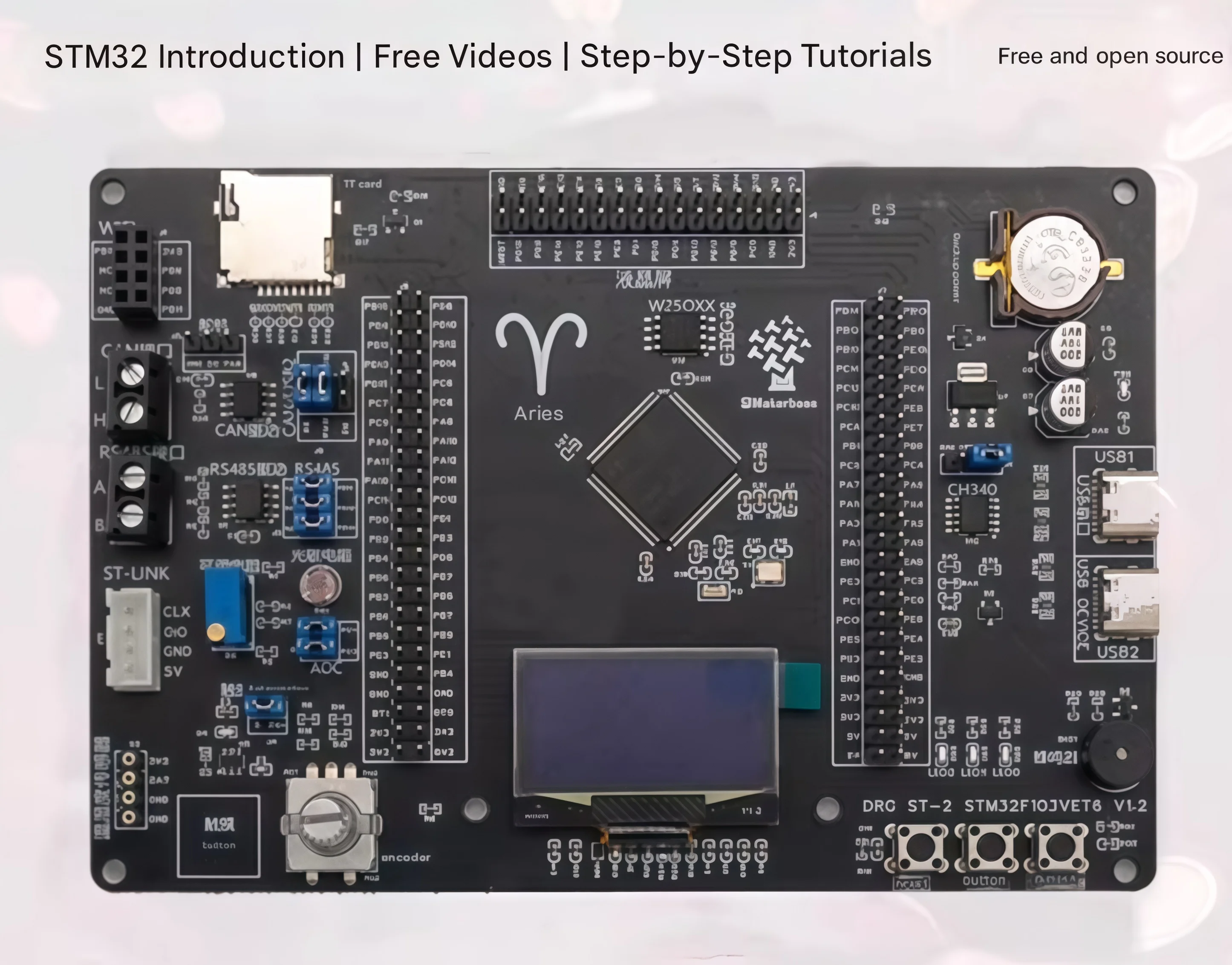 Dr. DRG Aries STM32 Development Board, STM32F103VET6 Embedded ARM Learning Board