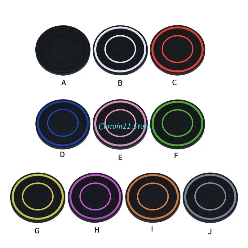 Y1UB Car Water Cup Holder Pad Universal Bottle Holder Insert Honeycomb Mat Non Slip Embeded Mat Silicone Cup Holder Pad
