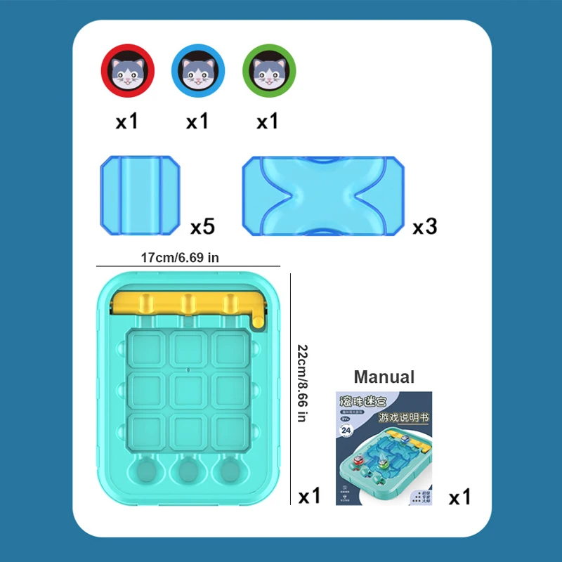 Kinder pädagogisches Spielzeug Kätzchen Labyrinth iq Puzzle Spielzeug Planungs fähigkeit Brettspiele Montessori logisches Denken Training Kinder