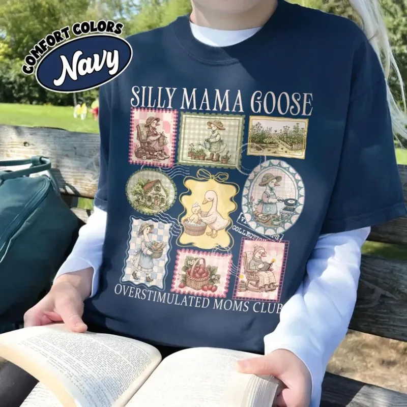 One Silly Mama Goose Shirt, Overstimulated Moms Club Shirts, Mother's Day Gift