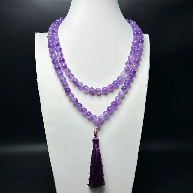 

Натуральный ледяной кварцит Dream Фиолетовый кулон Новый женский простой кулон