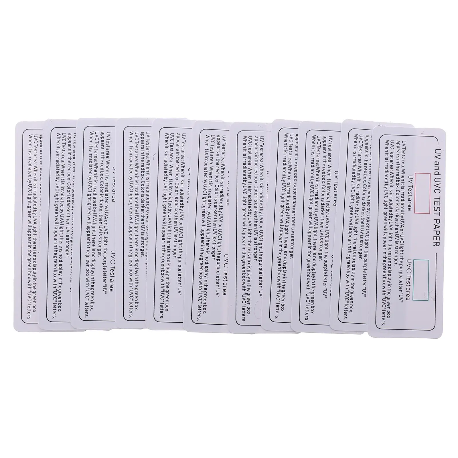

10 Pcs Test Cards Discoloration Detection Strips Ultraviolet Light Tester Papers Test Strips Welding Accessories