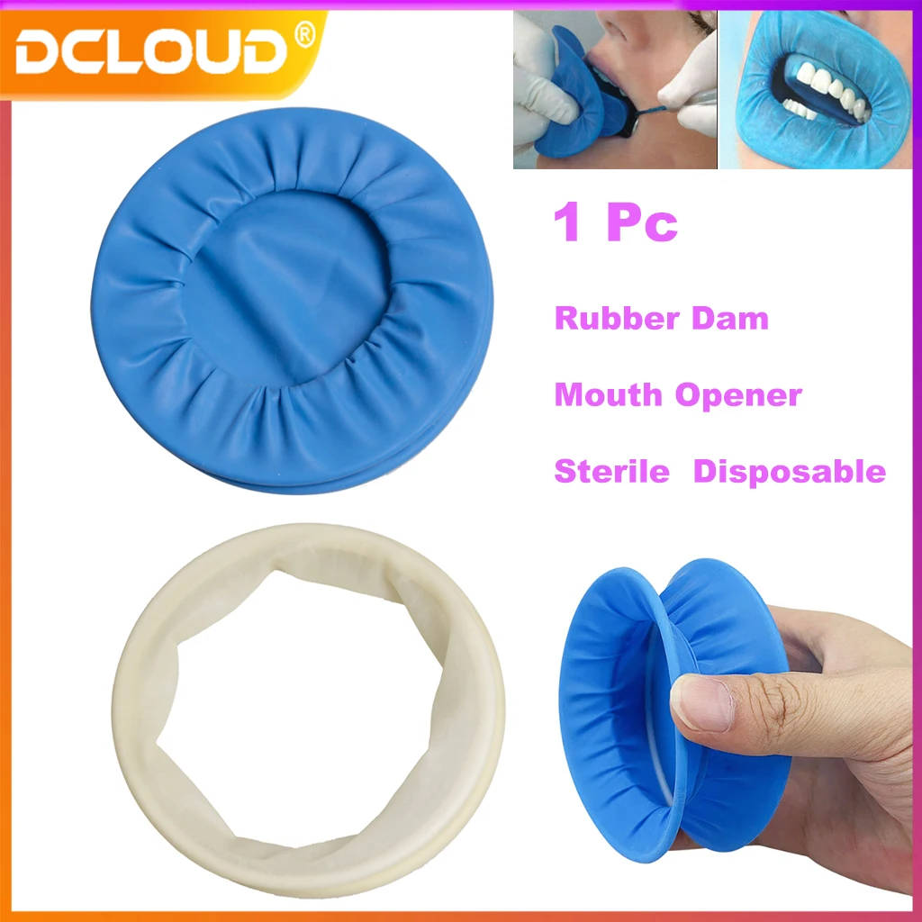 1Pc abridor de boca dental Presa de goma desechable Estéril Expansor de mejillas oral Retractor Higiene Blanqueamiento dental Materiales de odontología