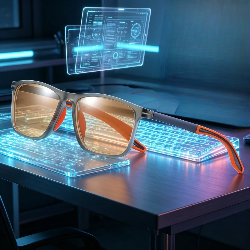 

Ultra-lightweight Sports-Style Anti-Blue Light Glasses Unisex Flat-lens Eyewear Designed for Mobile Phone and Computer Use