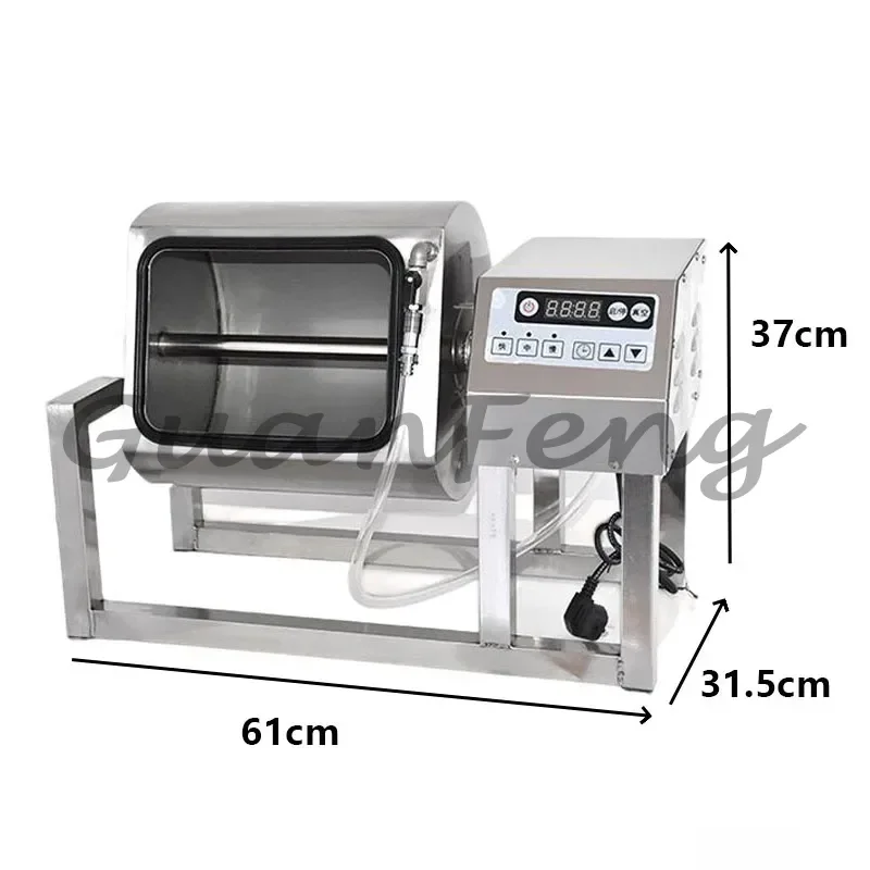18L Professional Stainless Steel Vacuum Meat Tumbler Commercial Kitchen Marinator Food Curing Mixing Drum Machine