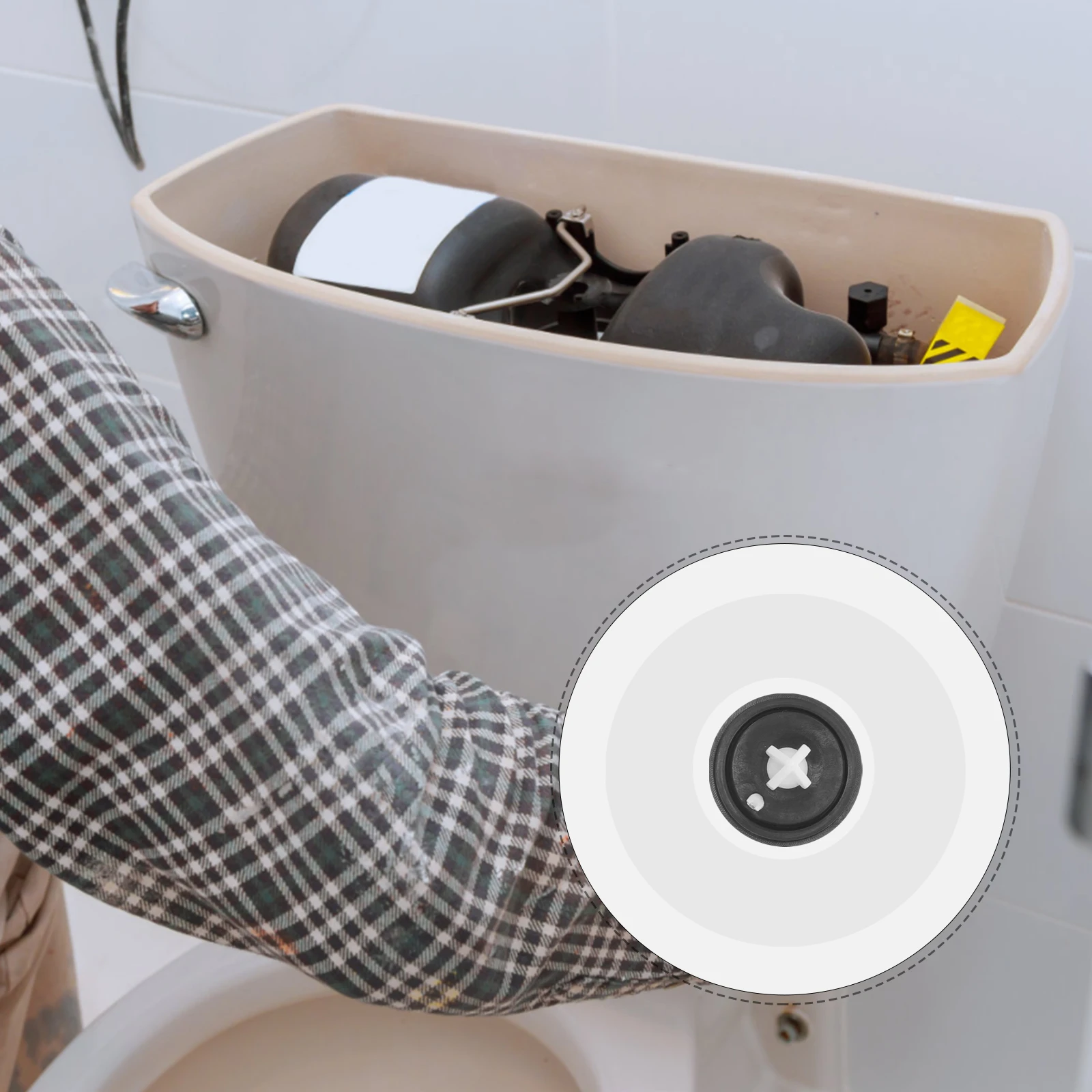 

1 Set Toilet Float Valve Washer Replacement Parts Rubber Diaphragm For Tank Repair Durable Inlet Valve Gasket Compatible With