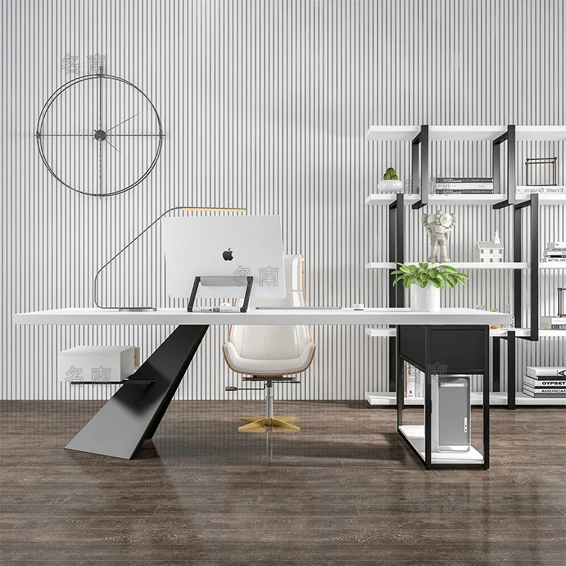 

Motion Desk Computer Office Table Bureaux Room Desks White Economic Home Auxiliary Work Offices Tables Furniture Modern 0726LSY