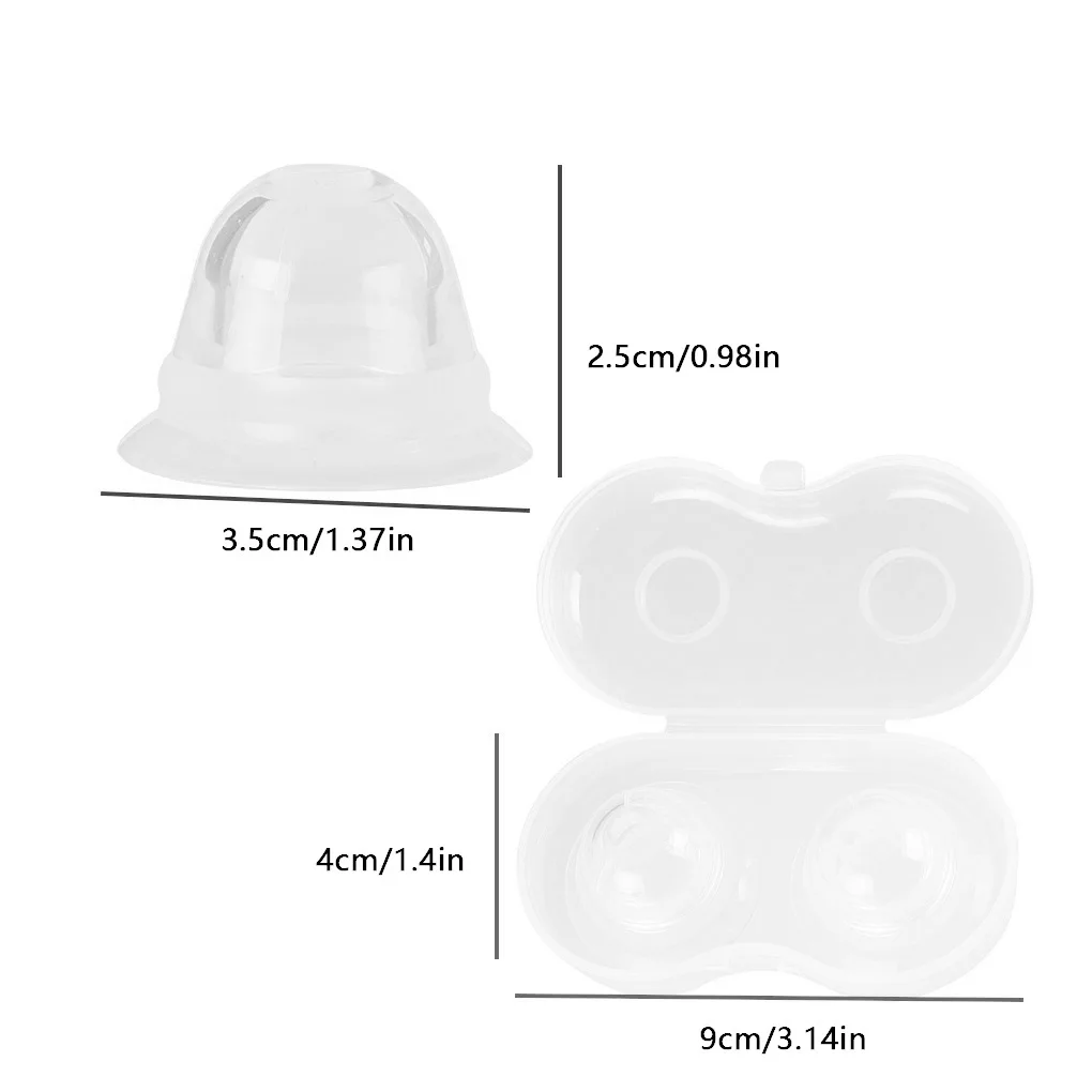 2Pcs Silicone Nipple Sucking Corrector Pregnant Women Flat Retraction Puller Breast Shaper