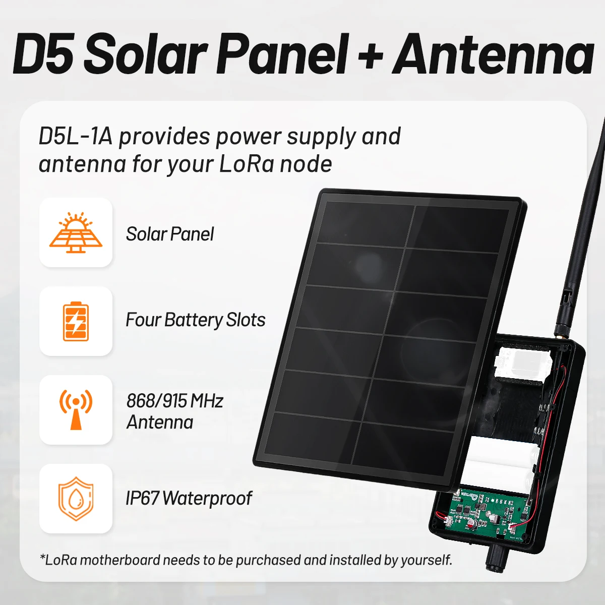 d5-solar-panel-kit-5v-for-solar-powered-dev-board-mesh-network-heltec-lora32-v3-meshtastic-meshcore-esp32-868mhz-915mhz