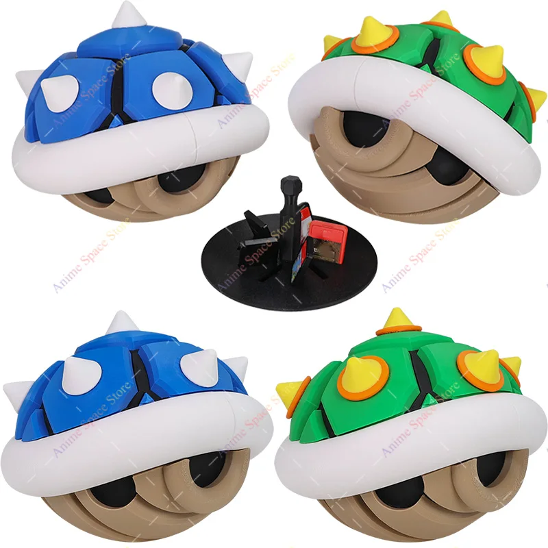 Modelo de acción Spiny Shell, juguete de modelos coleccionables, caja de tarjetas de juego impresa en 3D, organizador de concha Spiny, almacenamiento de tarjetas, regalos de cumpleaños para niños