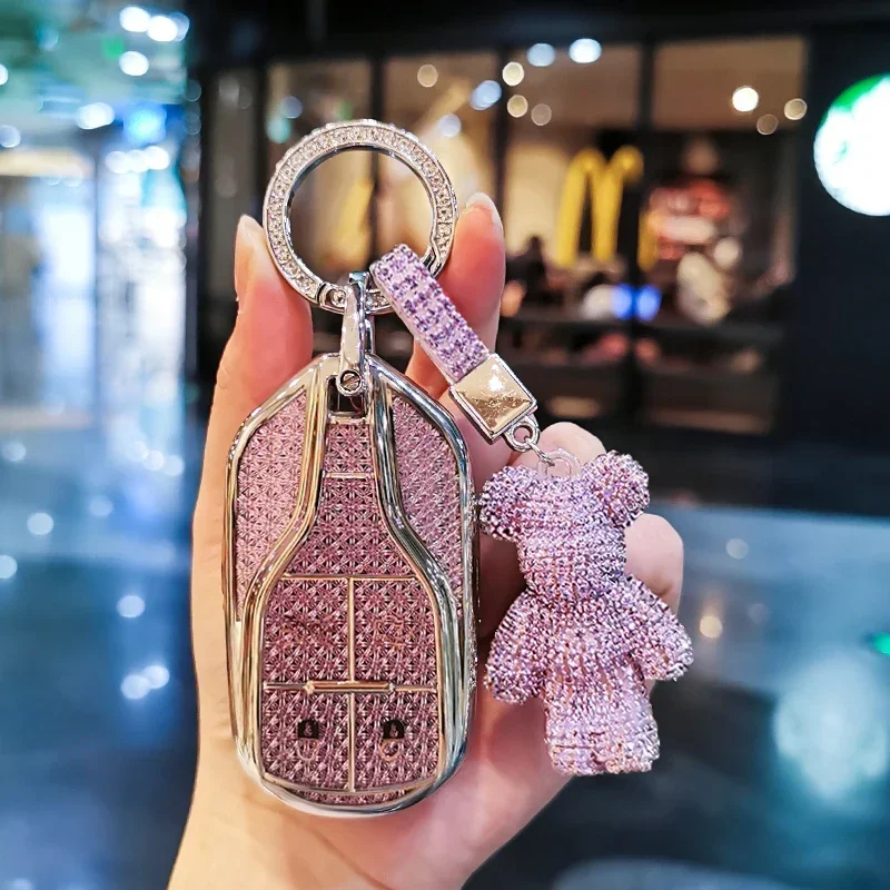 

Suitable for Maserati keycase Ghibli Quattroporte MC20 legacy keycover keyshell keychain cars accessories cute bear key bag