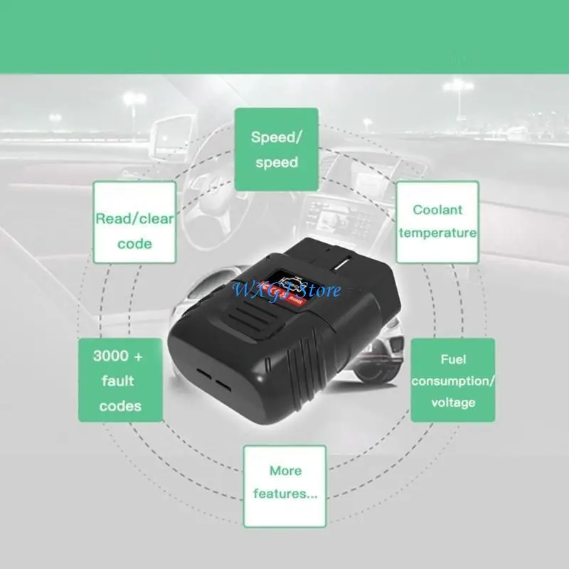 

37JE OBD Code Reader Portable Car Fault Diagnostic Tool Scanner Check Engine Detector