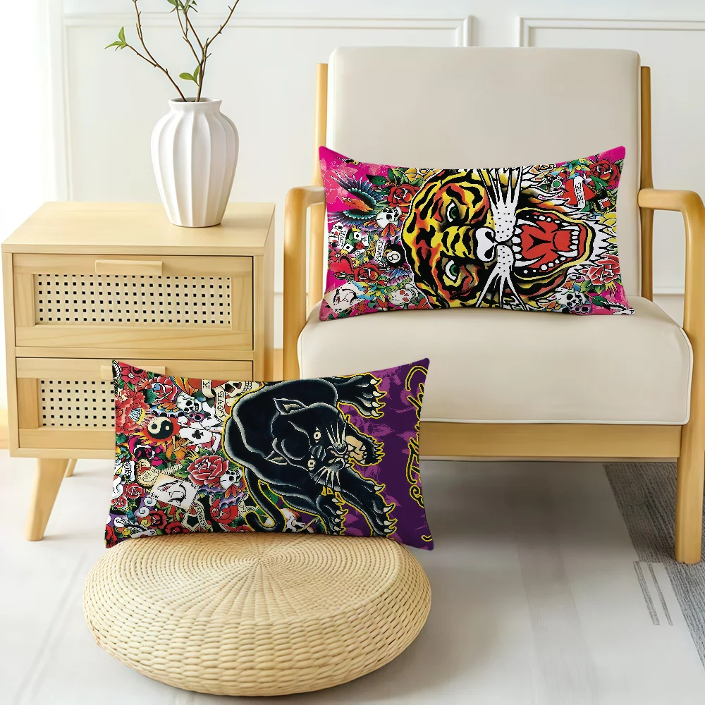 E-Ed H-Hardy-ES Fashion Brand cushion cover Hit Product Home Sofa living Room Double-sided Soft Decorative Pillow Cover