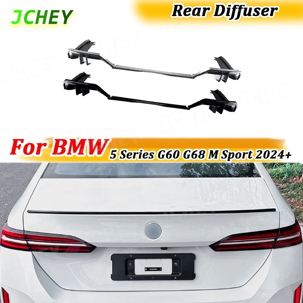 

JCHEY ABS Rear Bumper Extension Spoiler for BMW 5 Series G60 G68 M Sport 2024+ Rear Lip Diffuser Guard Cover Body Kits