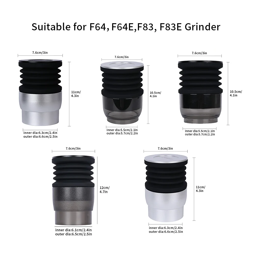 CAFEMASY Coffee Beans Grinder Single Dose Hopper For Fiorenzato F64 F64E  F83E AUCH QUAMAR  Coffee Grinder Hopper Cleaning Tools