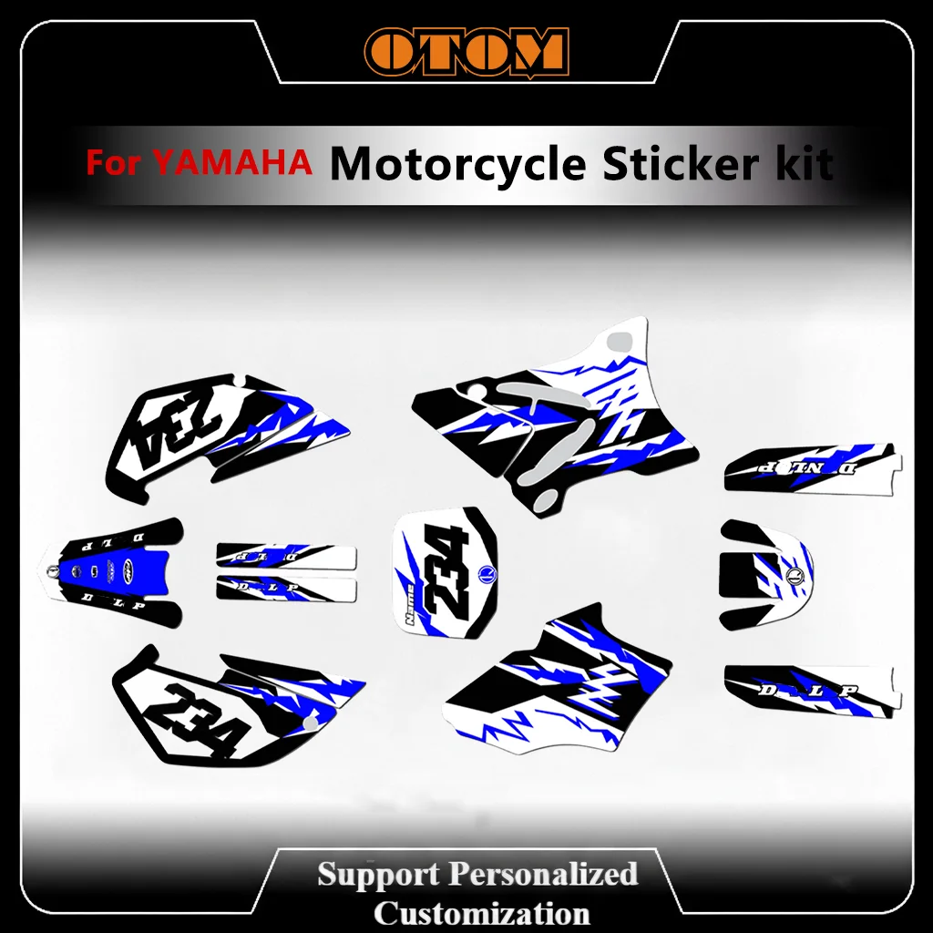 

For YAMAHA YZ85 2002-2014 Motocrycle Graphics Decals Kit YZ 85 Number Name Background Custom