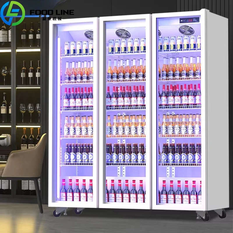 

FL Customized Drink Display Refrigerator Multi Temperature Zone Cooler For Various Beverages With Lock System