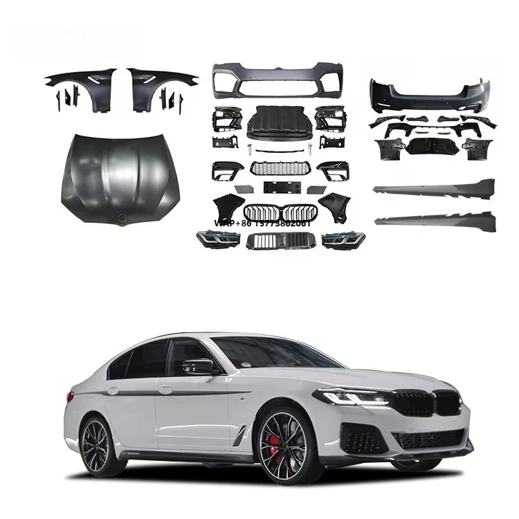 

Автозапчасти: Капот, бампер с решеткой, боковые пороги — комплект для обновления кузова LCI M5 для BMW 5 серии G30 G38