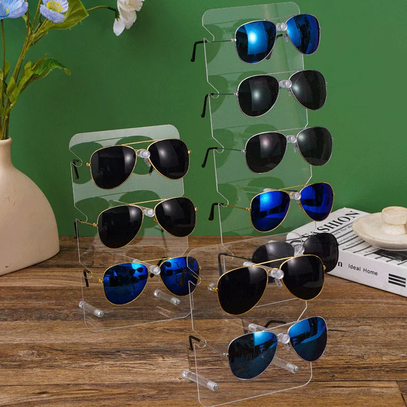 

Acrylic/Wood 2/3/4/5/6Pairs Sunglass Display Rack Shelf Eyeglasses Show Stand Jewelry Holder For Multi Pairs Glasses Showcase