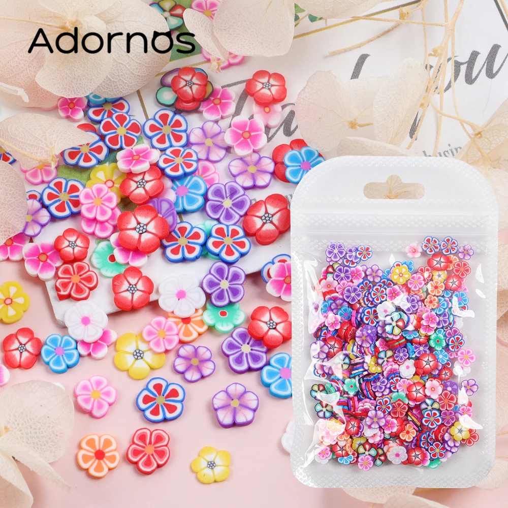 10g/bag Cute Flowers Polymer Clay Flakes Resin Epoxy Shaker Mold Filler Daisy Slime Sequins For Spring DIY Jewelry Crafts Making