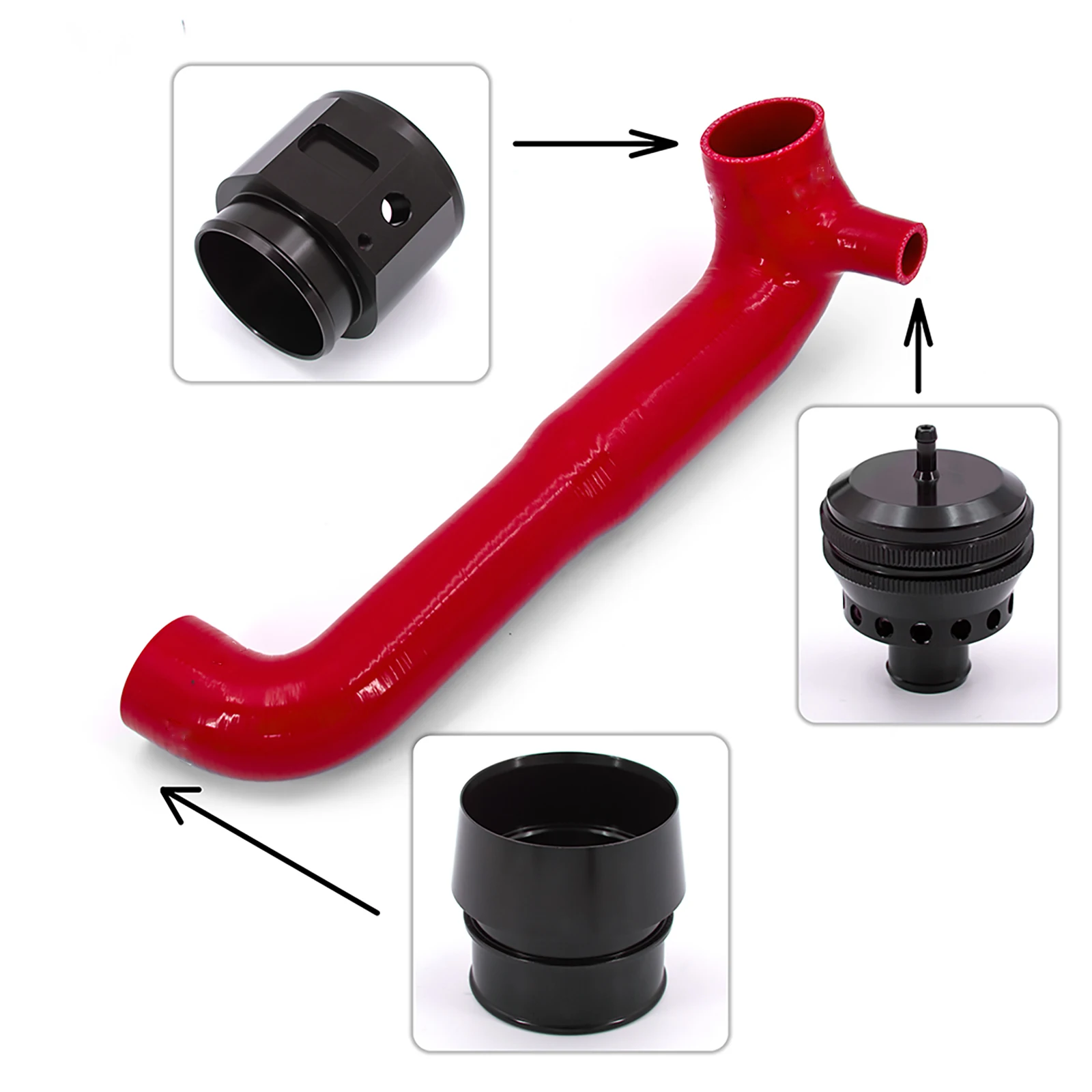 Válvula de descarga automática roja para Audi Skoda vw, válvula de descarga Fabia Octavia 1,2 y 1,4 motor TSI 2015-en Seat Ibiza Leon