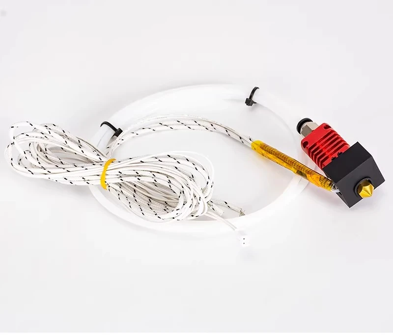 3D Printer Accessories MK10 Extrusion Head, Kit, Hot End, Nozzle Heating Block Throat Kit  Nozzle 100K Ohm Thermistor