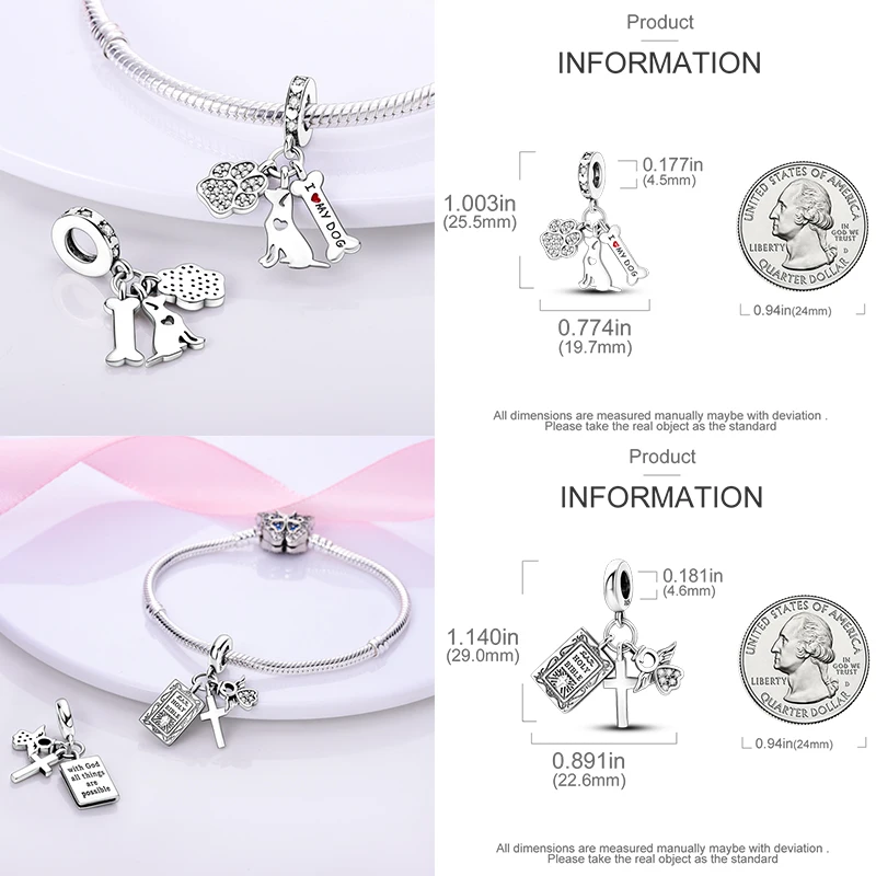 925 Sterling Silber Charm-Perlen Tagebuch Film Haus Sonne Mond Flugzeug Reise Kaffee DIY Armband Halskette Schmuck Geschenk für Frauen – Detail 26