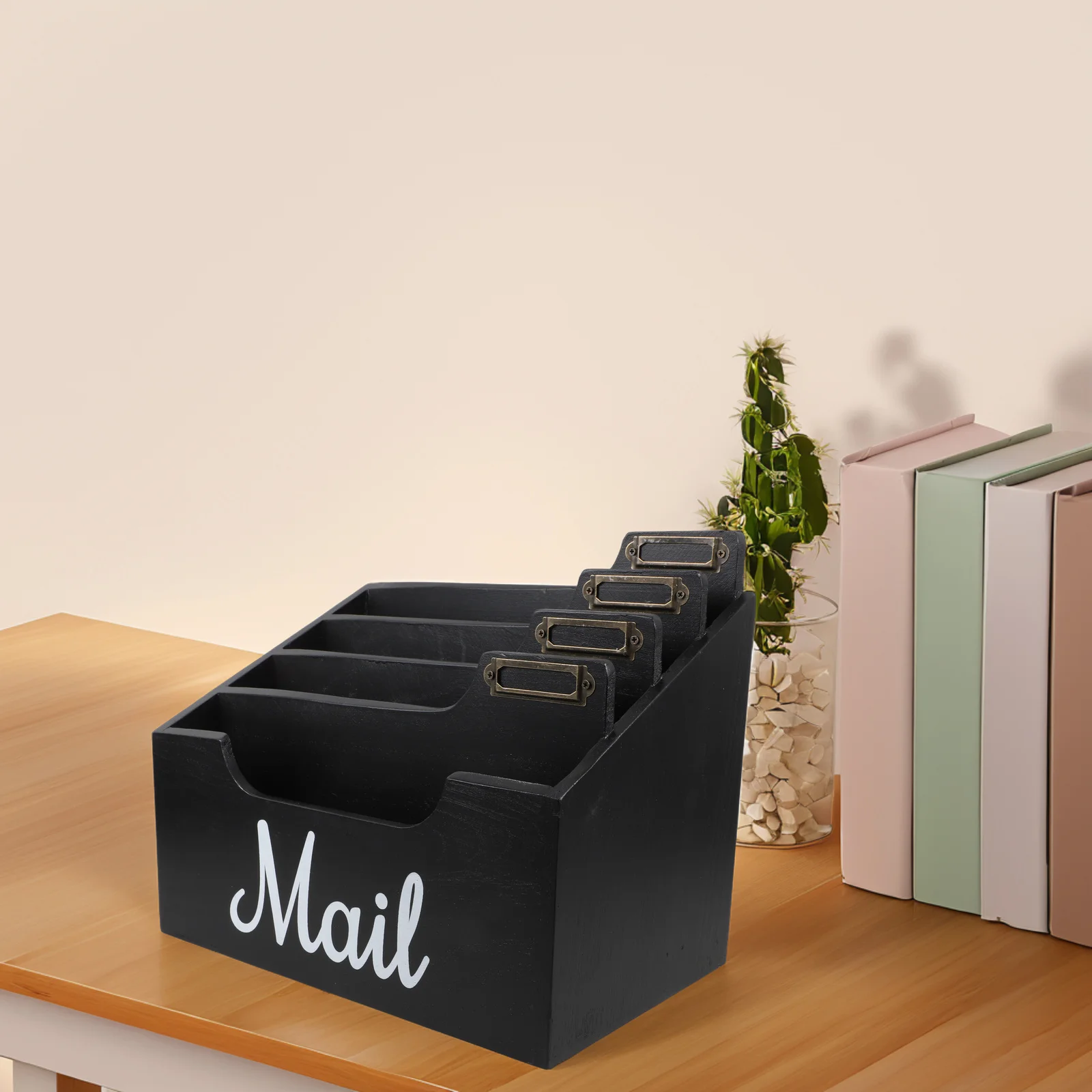 Organizer Meja Kayu Bergaya Penyortir Surat Banyak Kompartemen Tempat Amplop Pengatur File Kotak Penyimpanan Alat Tulis Rumah Kantor