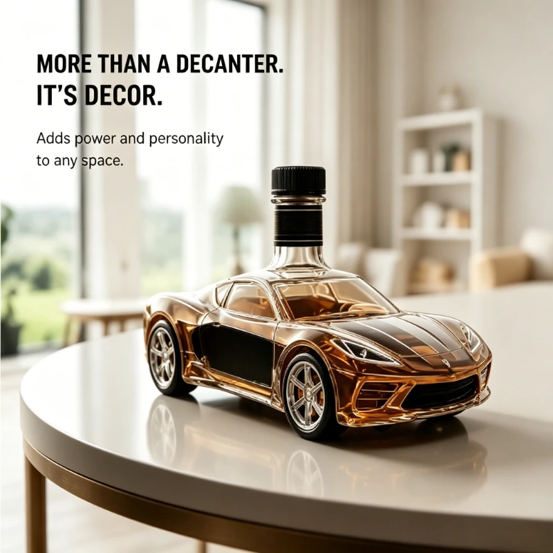 Car Whiskey Bottle Creative Car Model Wine Glass Bottle Funny Transparent Whiskey Decanter Whiskey Bottle Decor