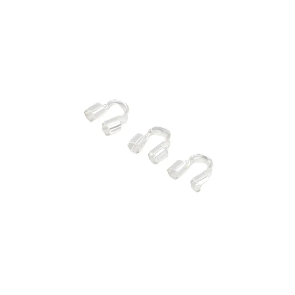 100Pcs U Shape Wire Guards for Jewelry Making Copper 14/18K Gold Plating U Shape Clasps Elegant Easy To Use Thread Protector