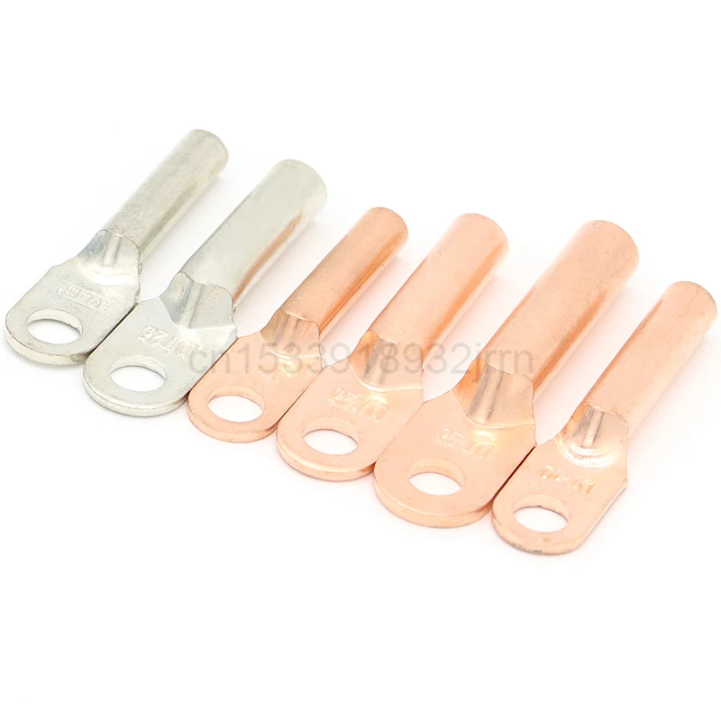 

1Pcs DT-185/300/500/630/800 Splice Pure Copper Wire Connector Cable Joint Cold Pressure DT Type Crimp Terminal Blot Hole Nose