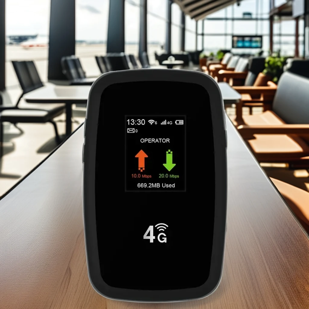 Przenośny Mini Router WiFi 3900mAh z Funkcją Hotspotu Mobilnego na Kartę SIM 4G, Funkcją Firewall, Optymalna Prędkość 300mbps, Kieszonkowy Router 4G ESIM