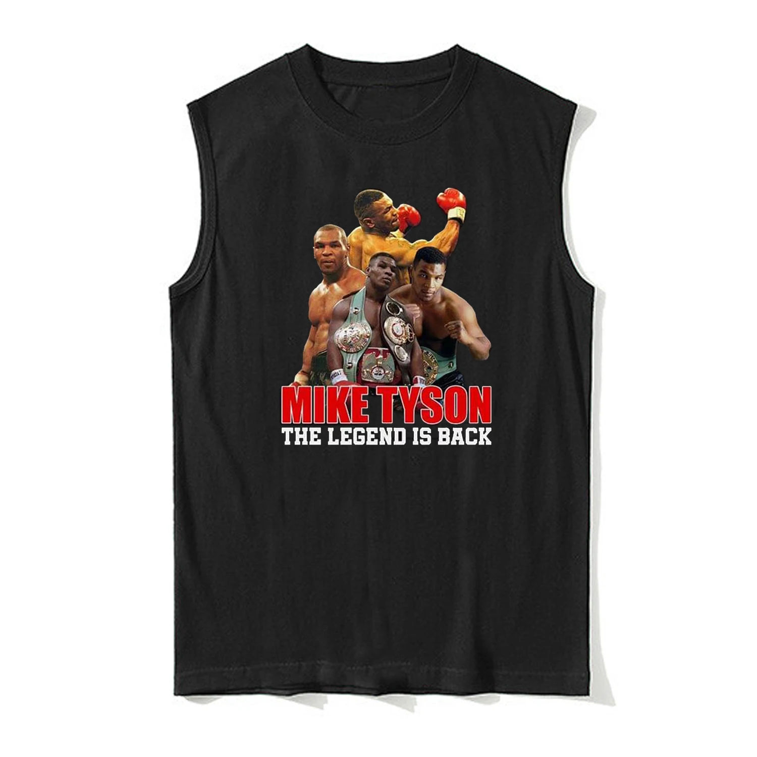 

Легенда возвращается. Модный боксерский чемпион Майка Тайсона, жилет из 100% хлопка с круглым вырезом, повседневная мужская майка без рукавов, уличная одежда