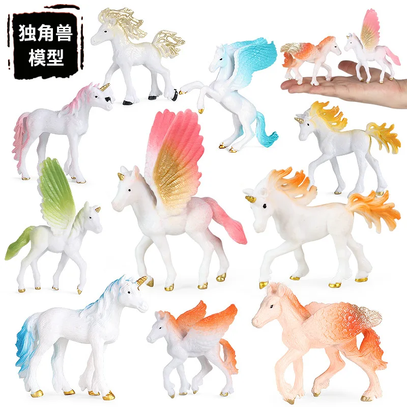 Cross border children's toys simulation animal models European myths and legends god horse Tianma Unicorn flying horse ornaments